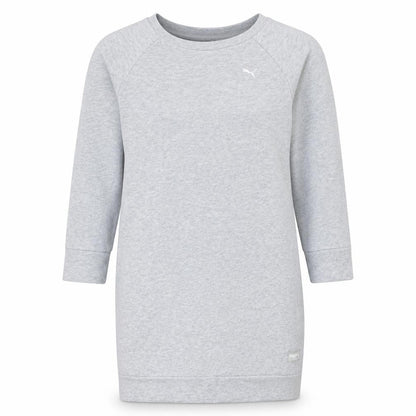 Puma Womens Grey XS Long Sleeve Pullover Sweatshirt Dress
