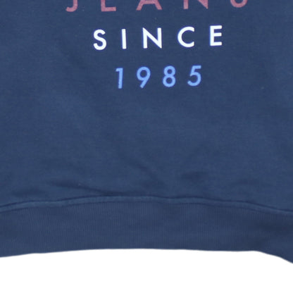Tommy Jeans Womens Navy Blue Cotton Crew Neck Sweatshirt M