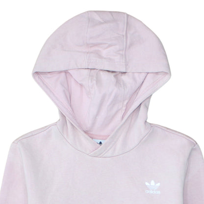 Adidas Girls Pink Pullover Hoodie 12-13 Years Hooded Fleece Sweatshirt