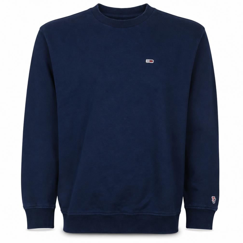 Tommy Jeans Men's Blue Crew Neck Pullover Sweatshirt M