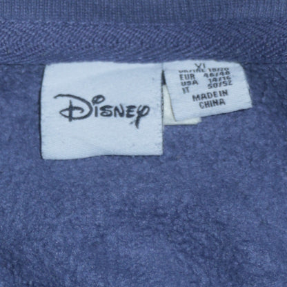 Disney Womens Blue Stitch Sweatshirt XL Lilo & Stitch Graphic Pullover