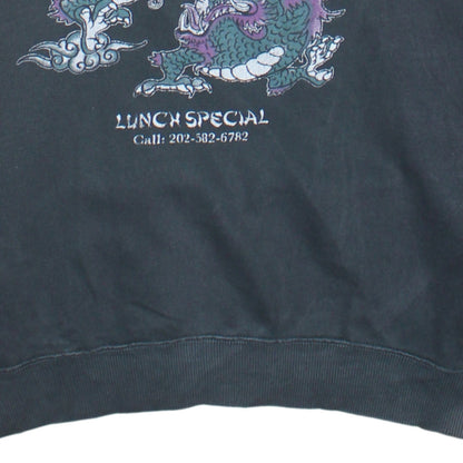 Pull & Bear Women's Black Dragon Graphic Sweatshirt S