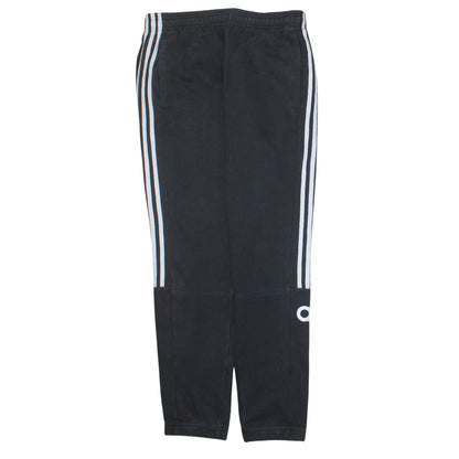 Adidas Mens Black Track Pants M Elastic Waist Tapered Sports Trousers