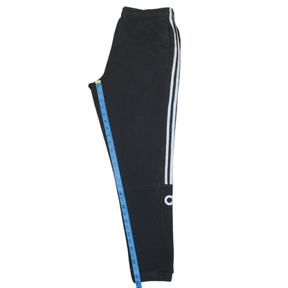 Adidas Mens Black Track Pants M Elastic Waist Tapered Sports Trousers