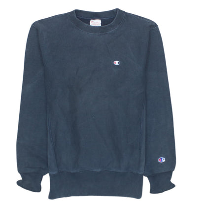 Champion Men's Blue Reverse Weave Sweatshirt Small Classic Pullover