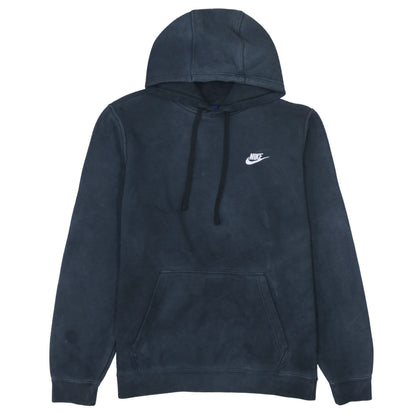 Nike Men's Blue Pullover Hoodie M Fleece Logo Sportswear