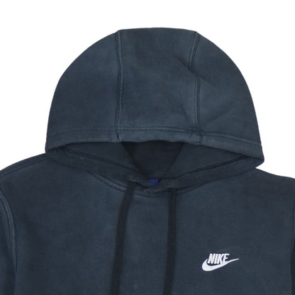 Nike Men's Blue Pullover Hoodie M Fleece Logo Sportswear