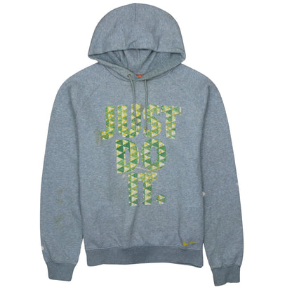 Nike Men's Grey Pullover Hoodie L Graphic Print Just Do It Sports