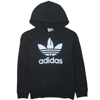 Adidas Womens Black Medium Pullover Hoodie with Logo Print
