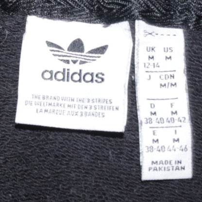 Adidas Womens Black Medium Pullover Hoodie with Logo Print
