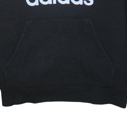Adidas Womens Black Medium Pullover Hoodie with Logo Print