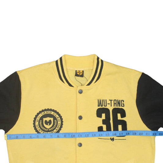 Wu-Tang Men’s Yellow Varsity Jacket Small Hip Hop Fleece