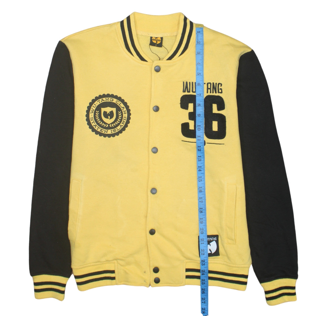 Wu-Tang Men’s Yellow Varsity Jacket Small Hip Hop Fleece