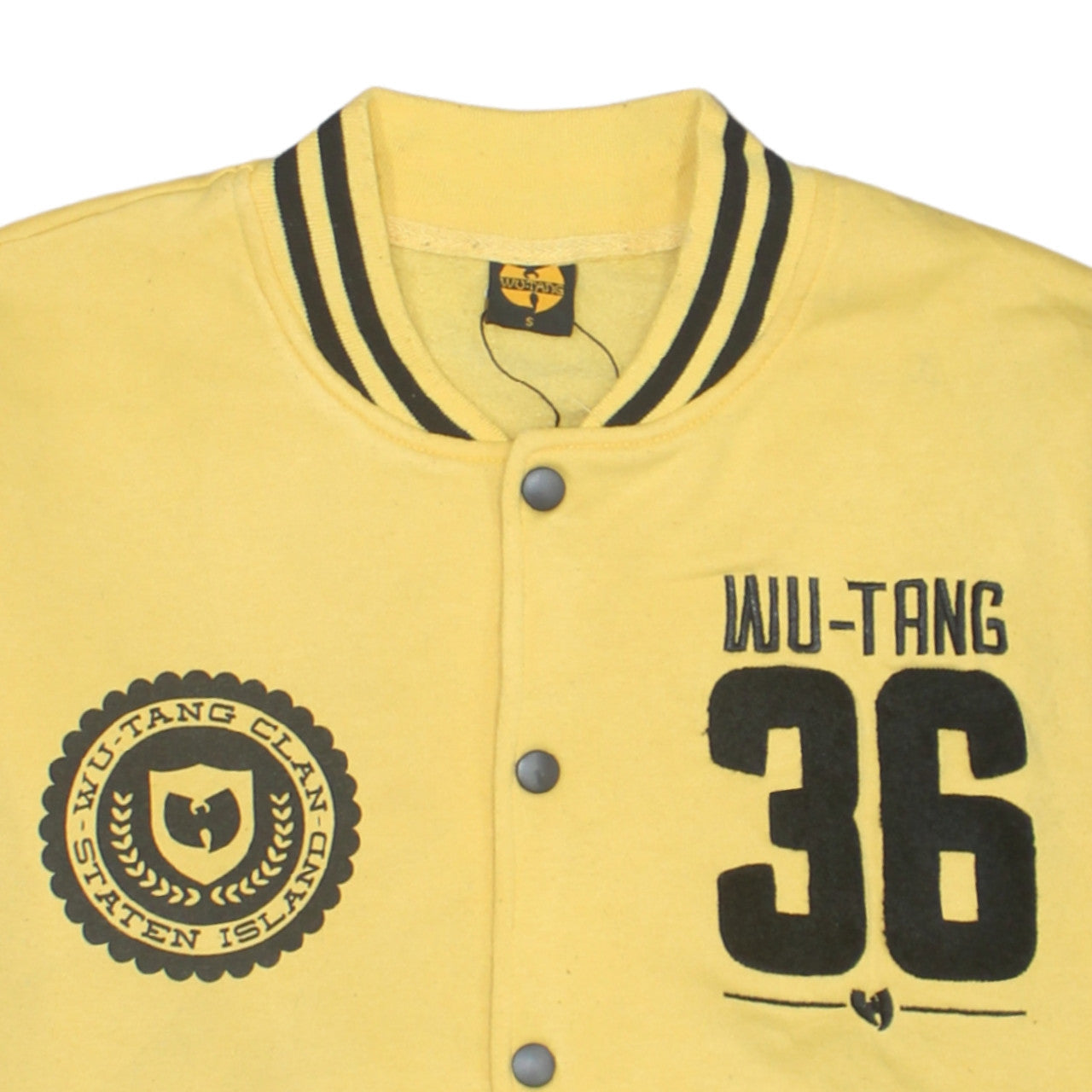 Wu-Tang Men’s Yellow Varsity Jacket Small Hip Hop Fleece
