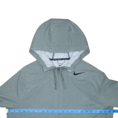Nike Men's Grey Dri-Fit Full Zip Hoodie Size L Athletic Fit