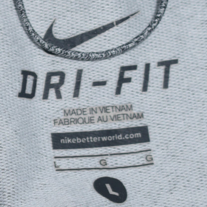 Nike Men's Grey Dri-Fit Full Zip Hoodie Size L Athletic Fit