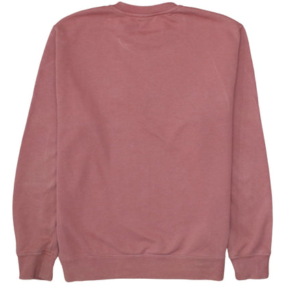 Nike Men's Pink Crew Neck Pullover Sweatshirt L Embroidered Logo