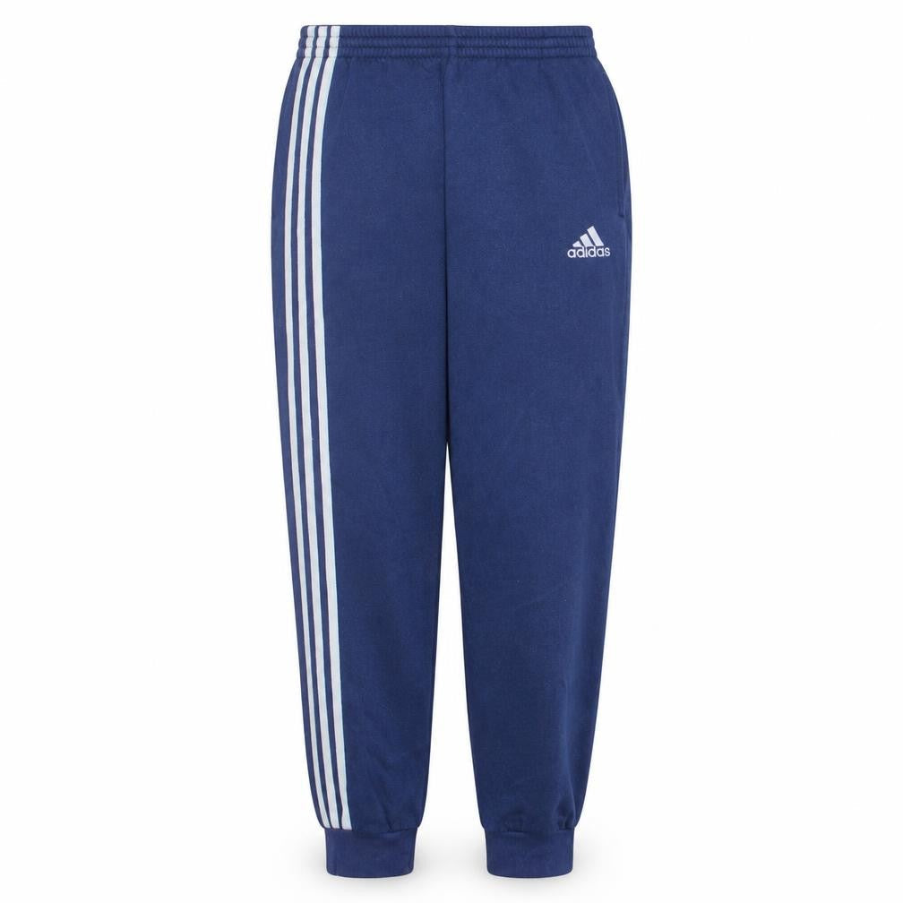 Adidas Men's Blue Track Pants S Regular Fit Cotton Blend Activewear