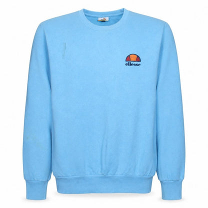 Ellesse Mens Blue Logo Pullover Sweatshirt Size L Crew Neck