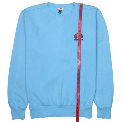 Ellesse Mens Blue Logo Pullover Sweatshirt Size L Crew Neck