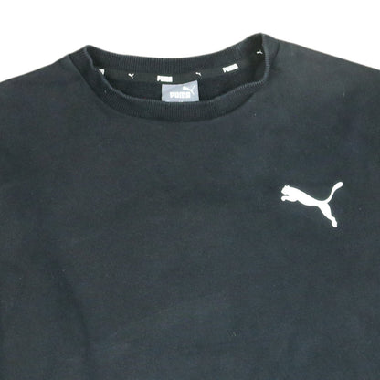 Puma Mens Black Crew Neck Pullover Sweatshirt Size S