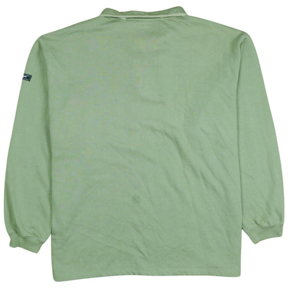 Reebok Men's Green L 1/4 Zip Fleece Pullover Sweatshirt