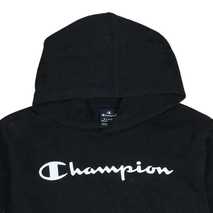 Champion Boys Black Pullover Hoodie 13-14 Years Regular Fit Fleece