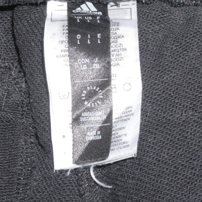 Adidas Mens Black L Track Pants Football Tapered Joggers