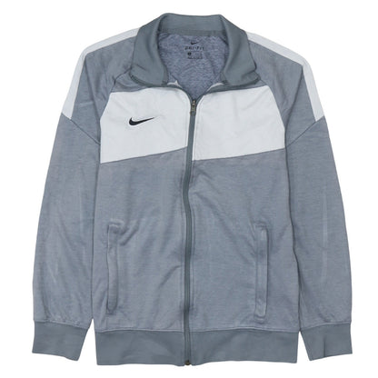 Nike Men's Grey Dri-Fit Track Jacket Size S Full Zip Polyester