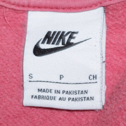 Nike Womens Pink Crew Neck Pullover Sweatshirt Small Cotton Blend