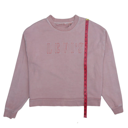 Levi's Women's Pink Crew Neck Pullover Sweatshirt Medium