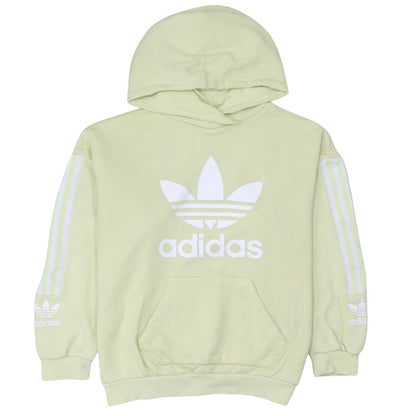 Adidas Womens Yellow Hooded Pullover Sweatshirt Size 10 Regular