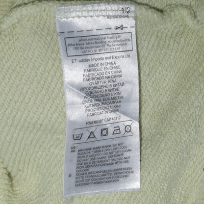 Adidas Womens Yellow Hooded Pullover Sweatshirt Size 10 Regular