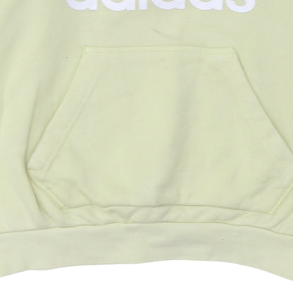 Adidas Womens Yellow Hooded Pullover Sweatshirt Size 10 Regular