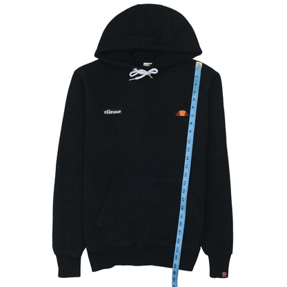 Ellesse Men's Black Pullover Hoodie S Embroidered Logo Fleece