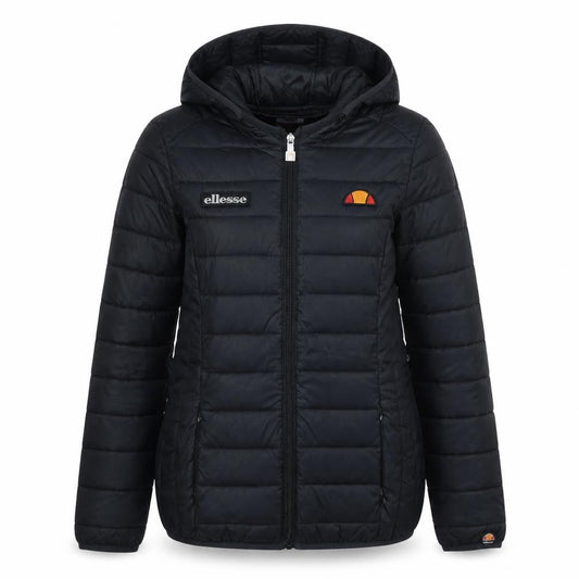 Ellesse Women's Black Hooded Puffer Jacket Size 6 Regular Fit