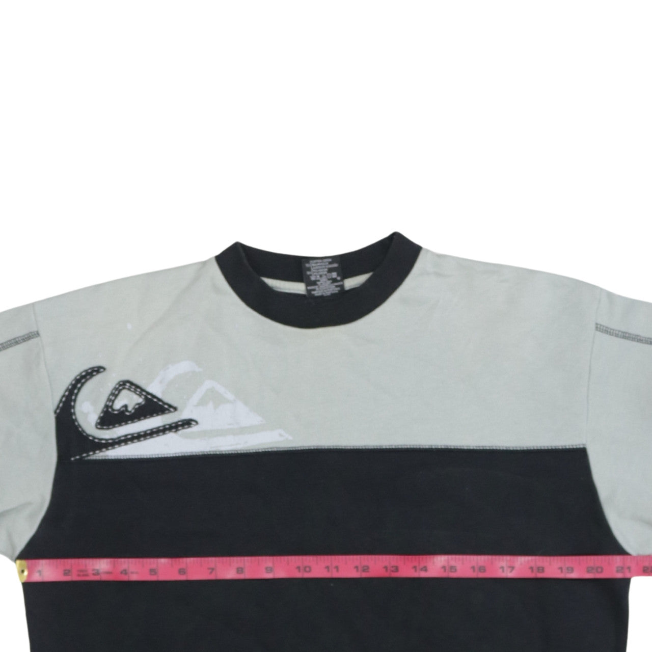 Quiksilver Men's Black Grey Crew Neck Pullover Sweatshirt Size L