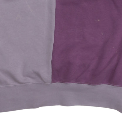 Nike Womens Purple Two Tone Crew Neck Pullover Sweatshirt Size S