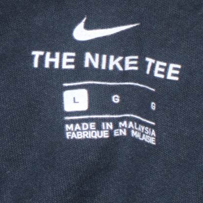 Nike Men's Black L Crew Neck Cotton Logo Classic T-Shirt