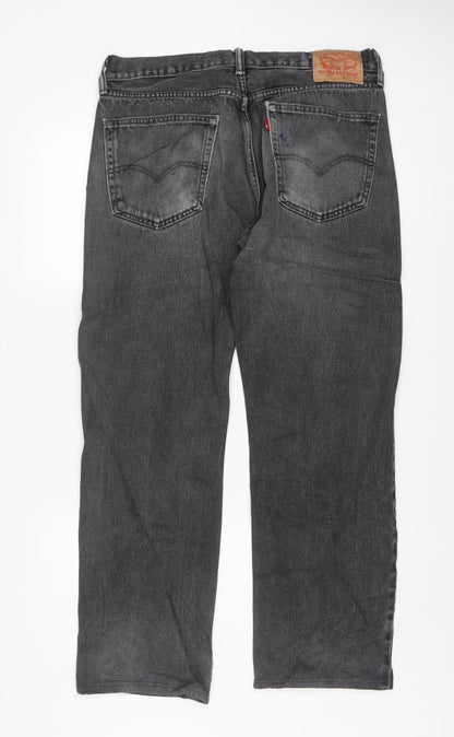Levi's 501 Men's Black Straight Fit Denim Jeans 36W 32L Vintage