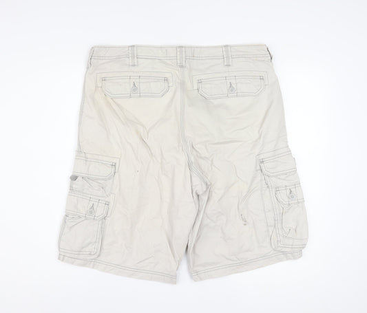 Lee Dungarees Men's Beige Cargo Shorts Size 36 Regular Fit