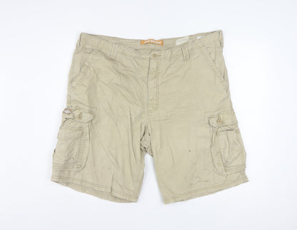 Lee Dungarees Men's Beige Cargo Shorts Size 42 Cotton Casual