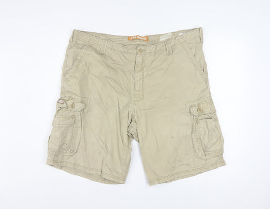 Lee Dungarees Men's Beige Cargo Shorts Size 42 Cotton Casual
