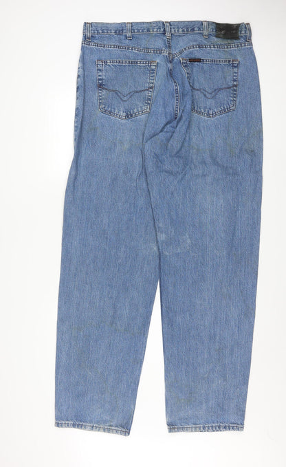 Harley-Davidson Men's Blue 40x34 Straight Leg Denim Jeans