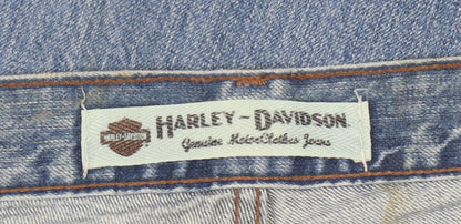 Harley-Davidson Men's Blue 40x34 Straight Leg Denim Jeans