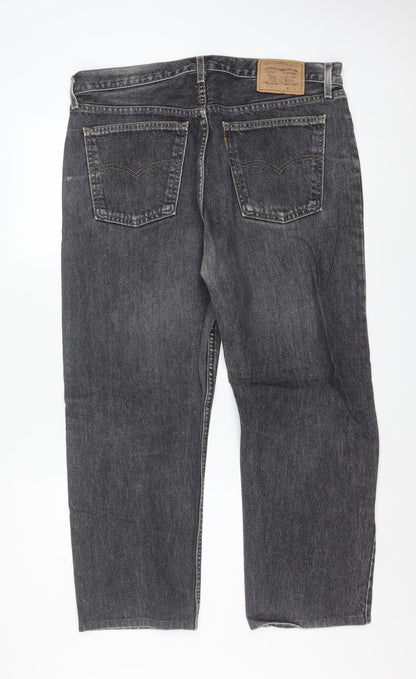 Levi's 615 Men's Grey Stonewash Straight Jeans W39 L30 Regular Fit