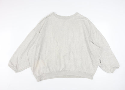 Adidas Women Grey Size 12 Oversized Crew Neck Sweatshirt
