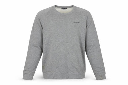 Reebok Men Grey L Sweatshirt Pullover Crew Neck Logo Cotton