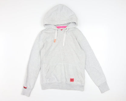 Superdry Men's Grey Pullover Hoodie M Regular Fit Fleece
