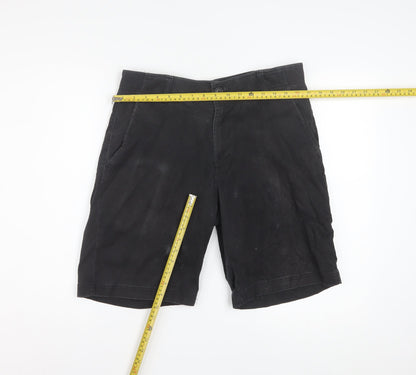Lee Men's Black Chino Shorts Size 33 Regular Fit Cotton Stretch